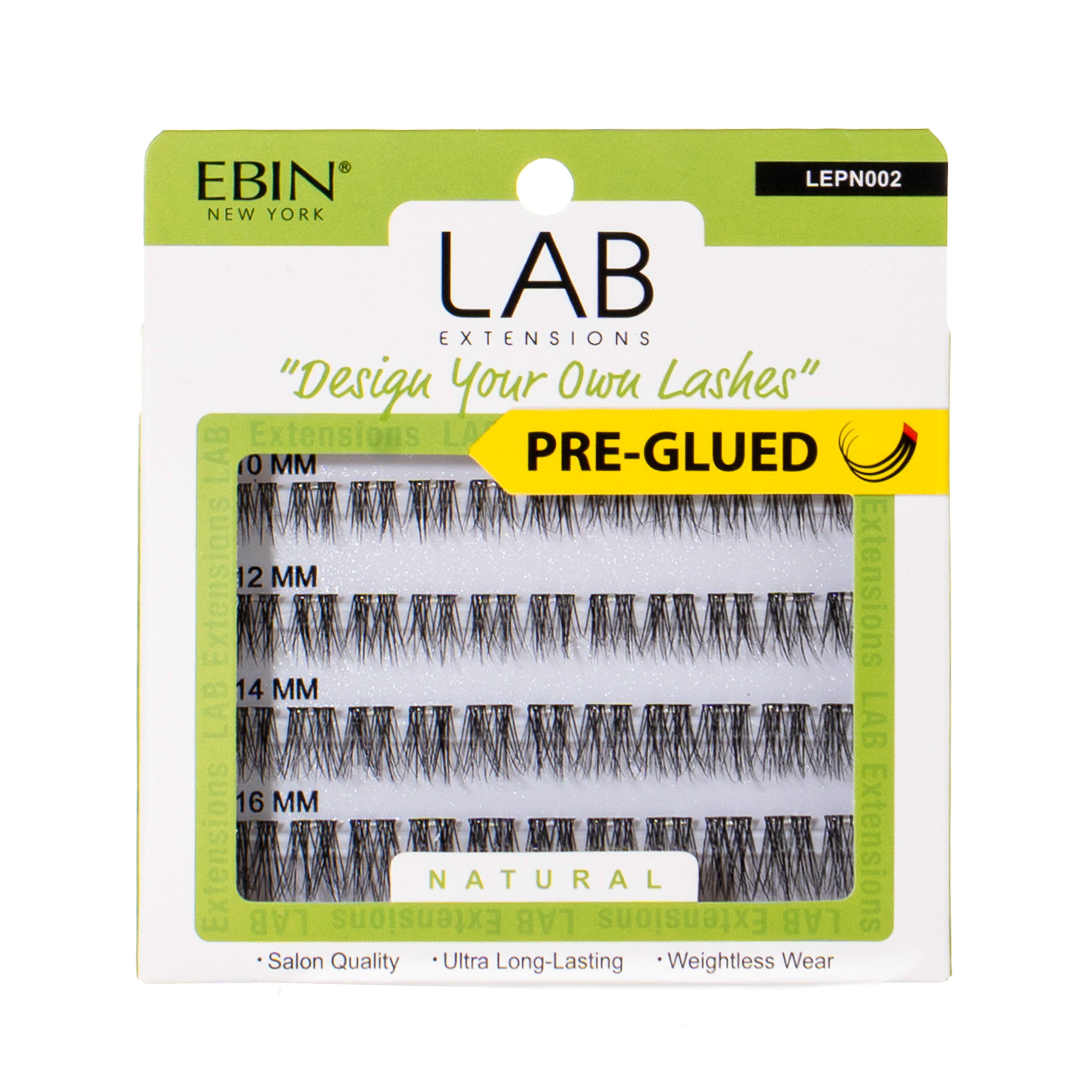 EBIN NEW YORK - LAB EXTENSIONS DIY Cluster Lashes - Natural (Pre-glued), photo 2 of 2