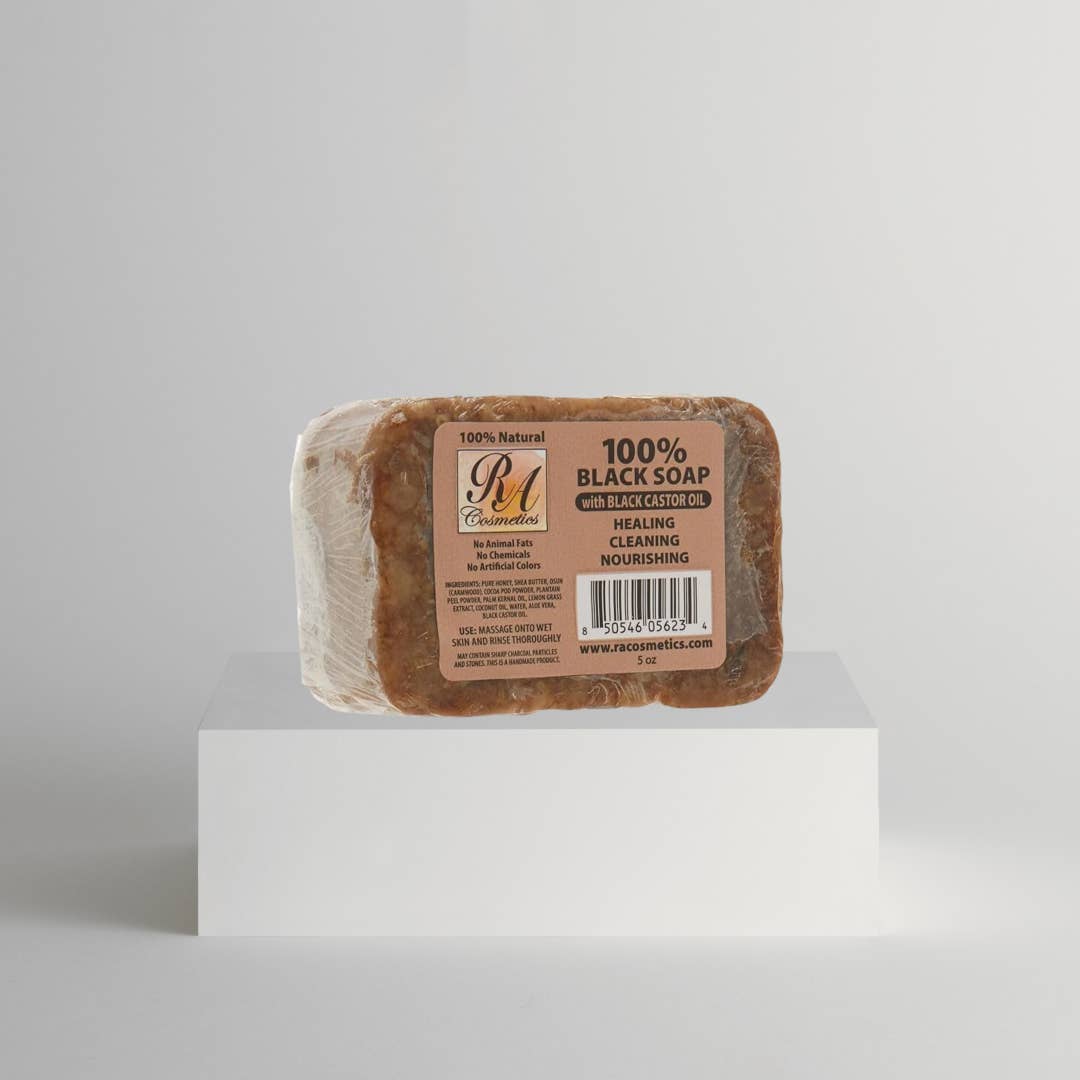 RA Cosmetics - African Black Soap Bar, Black Castor Oil - 5 oz, photo 3 of 7