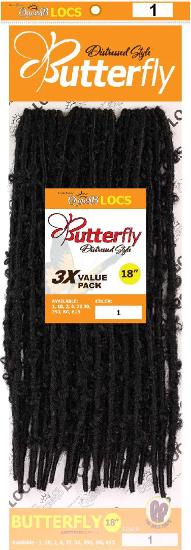 Queen B | Butterfly Locs - Distressed Style 18" 3X