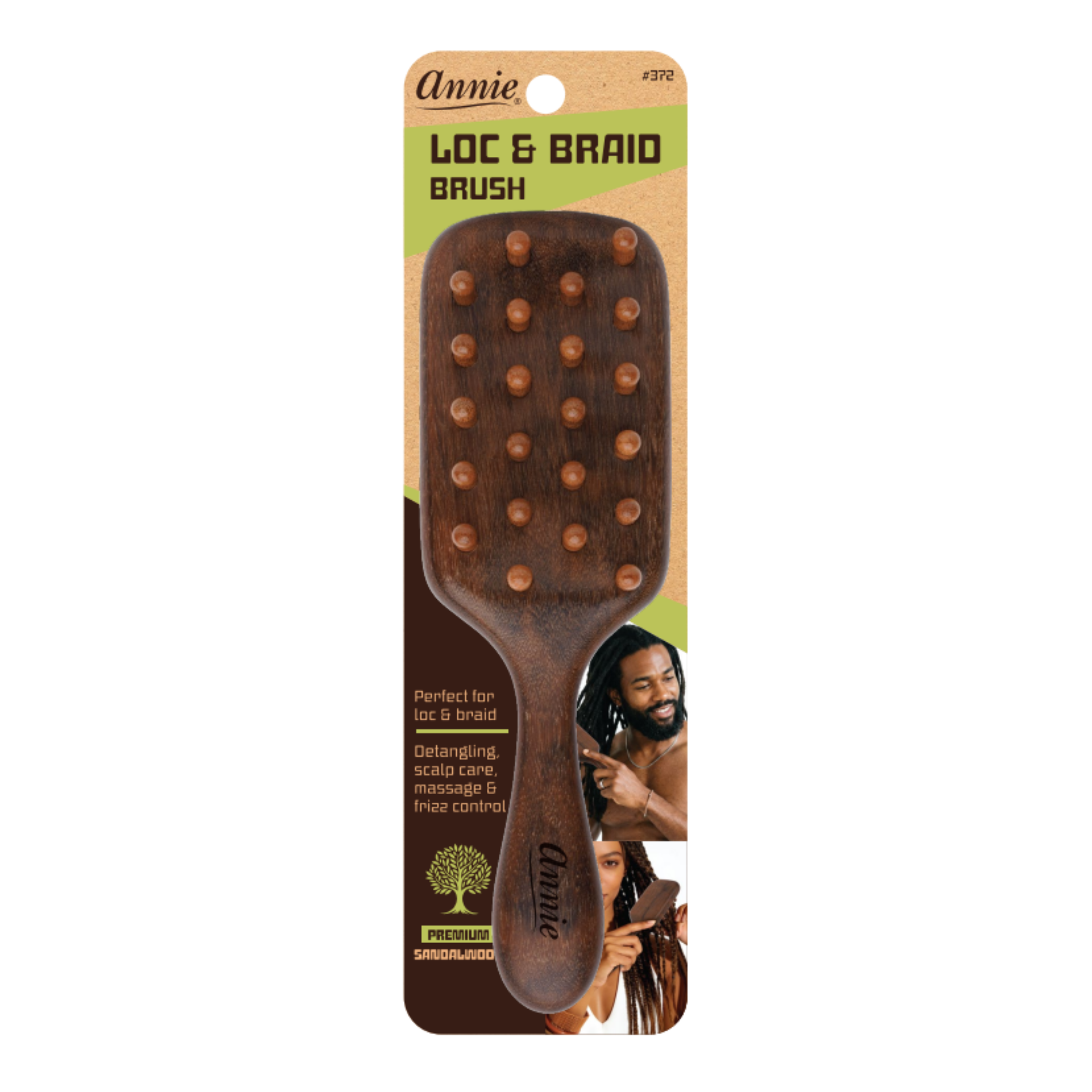 Annie International, Inc. - Annie Loc & Braid Paddle Brush Rectangle, photo 1 of 4