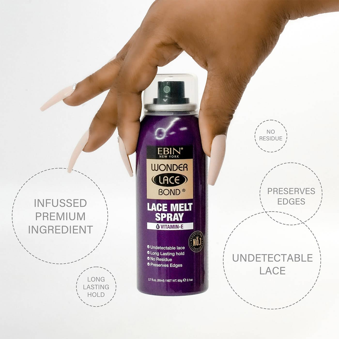 EBIN New York | WONDER LACE BOND LACE MELT SPRAY- SILK PROTEIN (6.08oz/180ml), photo 4 of 6