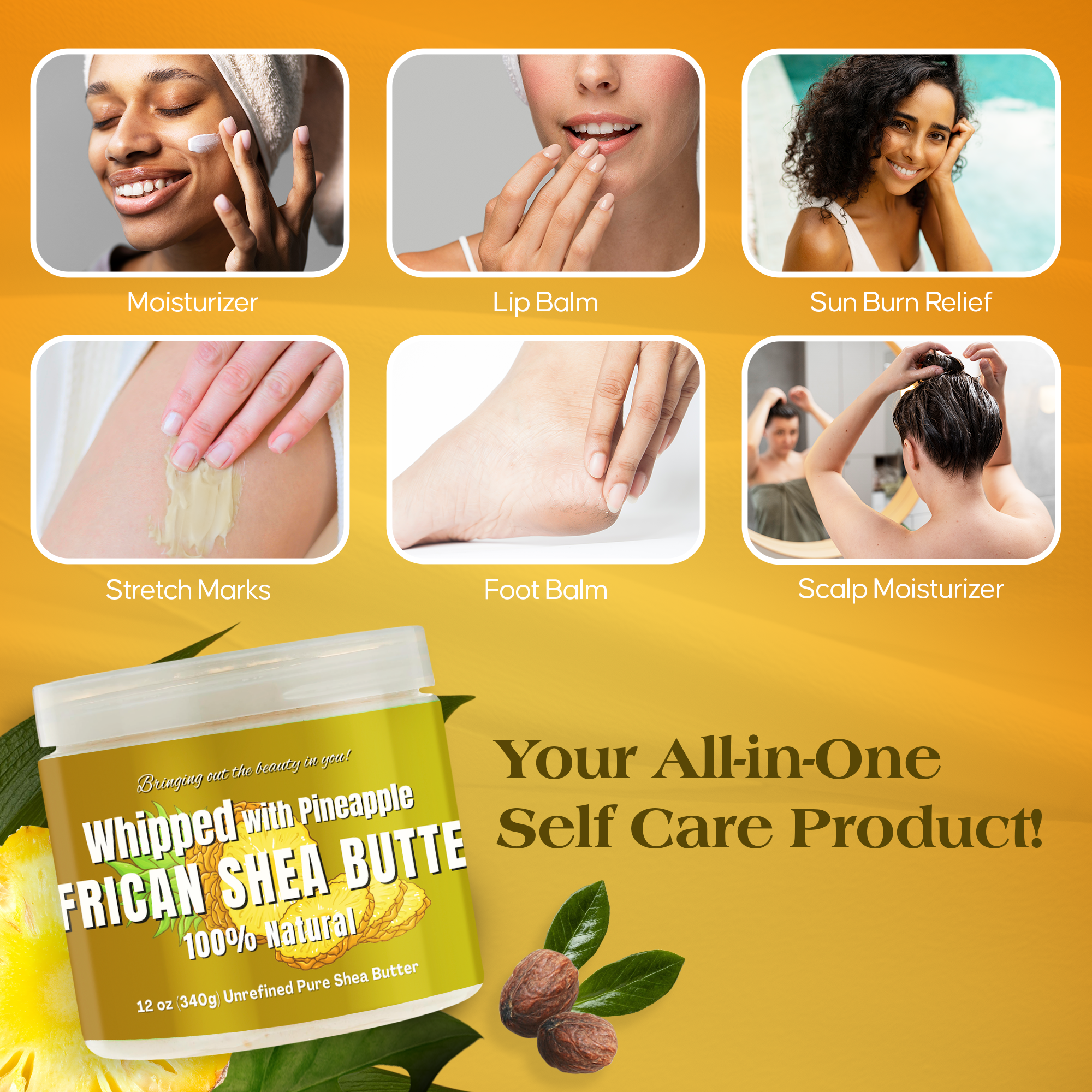 RA Cosmetics | Whipped African Ivory Shea Butter - Pineapple, photo 7 of 8