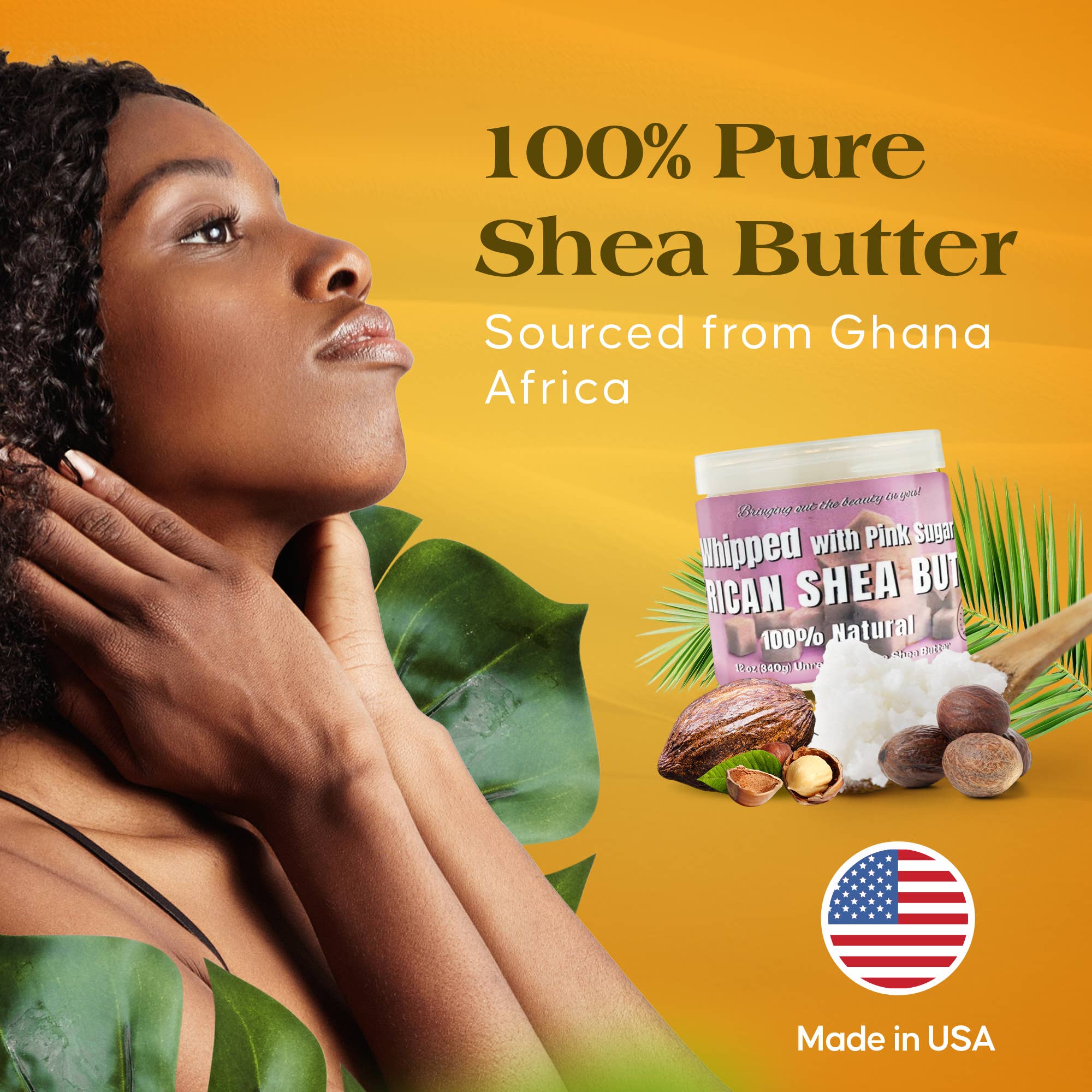RA Cosmetics - Whipped African Ivory Shea Butter, Pink Sugar - 12oz, photo 3 of 6