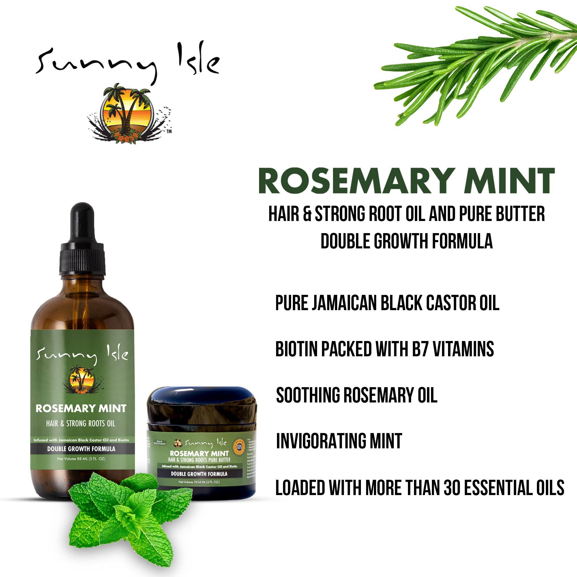 Sunny Isle | Rosemary Mint Hair and Strong Roots Butter, photo 2 of 2