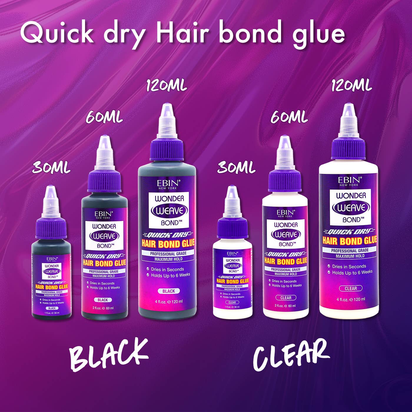 EBIN NEW YORK | Wonder Weave Bond Hair Bond Glue (Black), photo 5 of 8