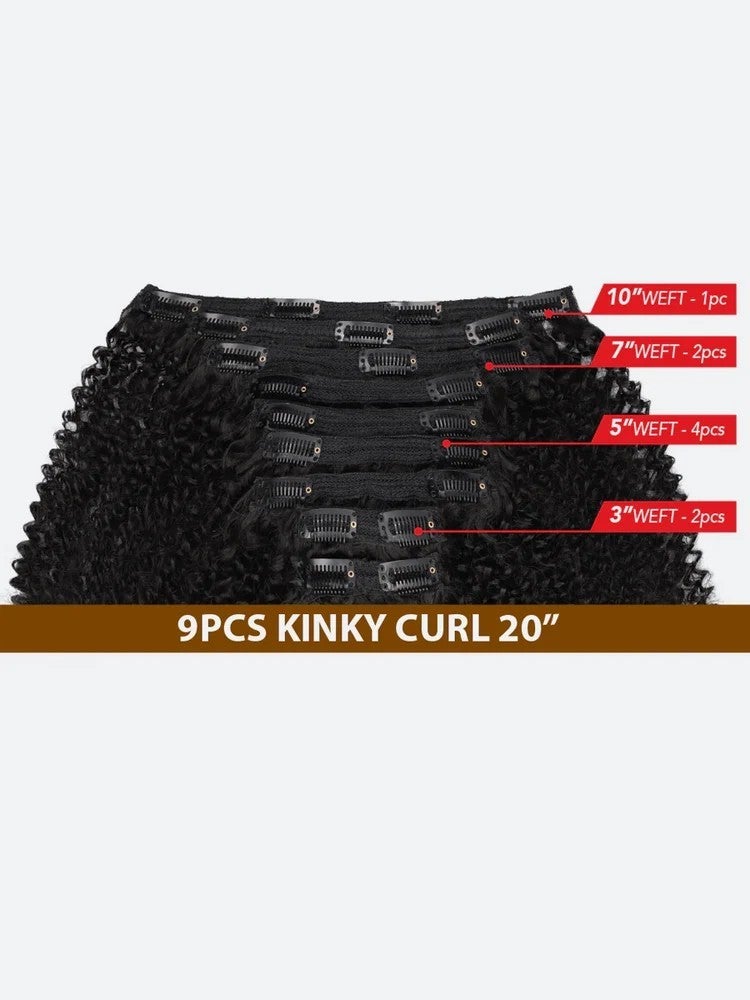 Scarlet | Human Blended Clip-In Kinky Curly 20" (9pcs), photo 3 of 3