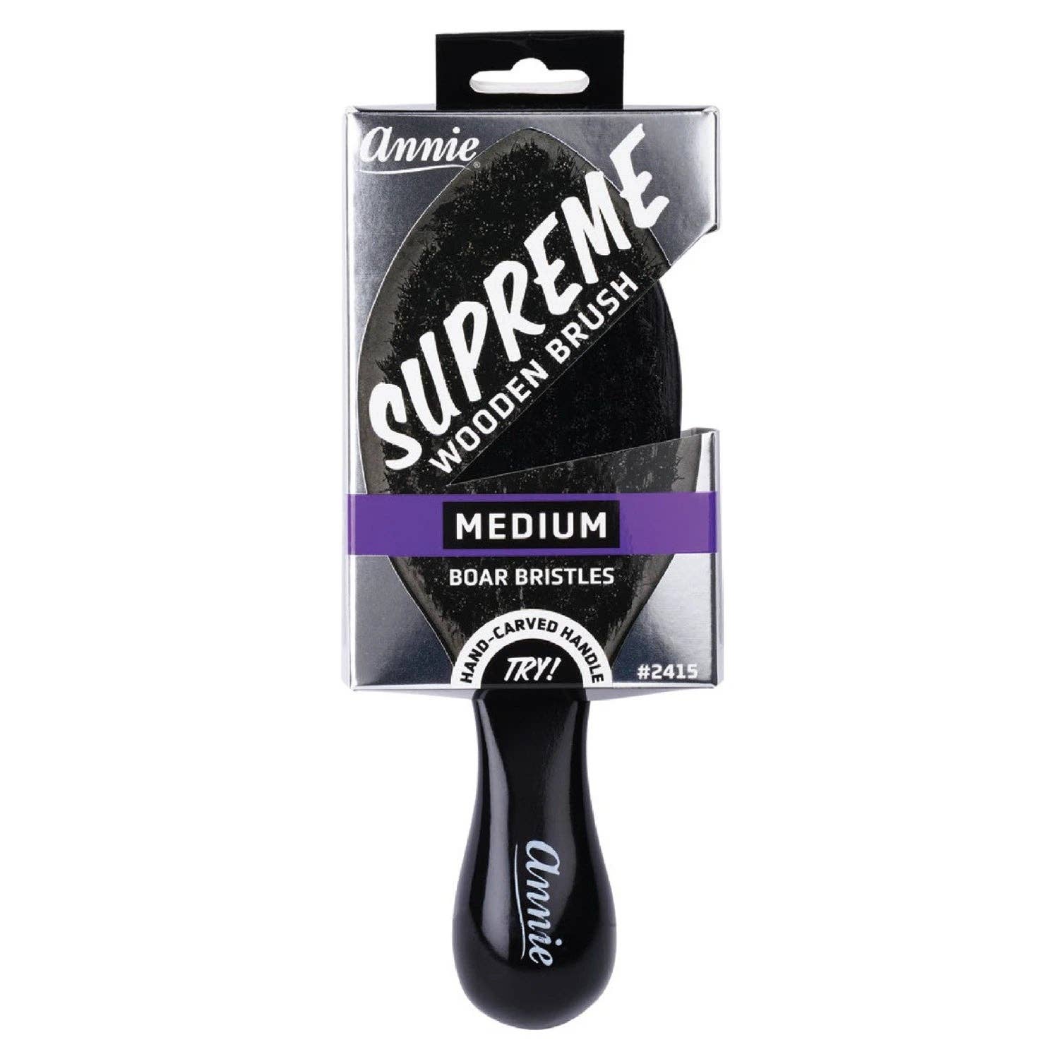 Annie International, Inc. - Annie Supreme Club Brush Medium Boar Bristles