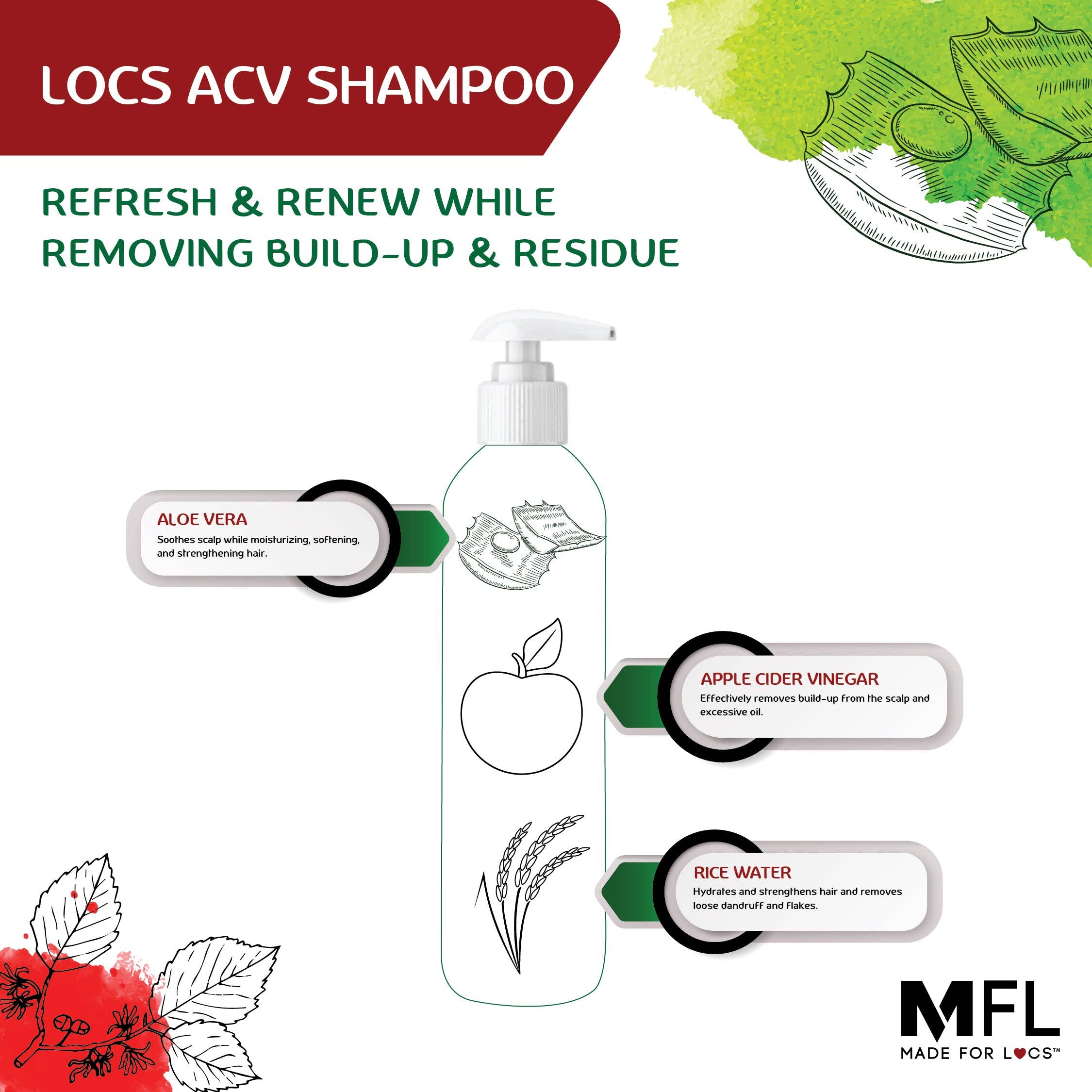 Made For Locs | Locs Vegan Apple Cider Vinegar Shampoo, photo 5 of 6