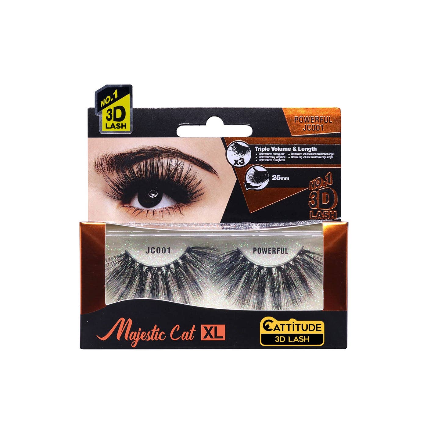 EBIN NEW YORK - Powerful - Majestic Cat 25mm 3D Lashes, photo 2 of 2