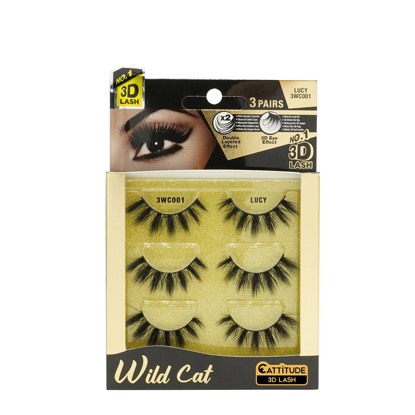 Ebin New York | [3 Pairs] Wild Cat Lashes- Lucy