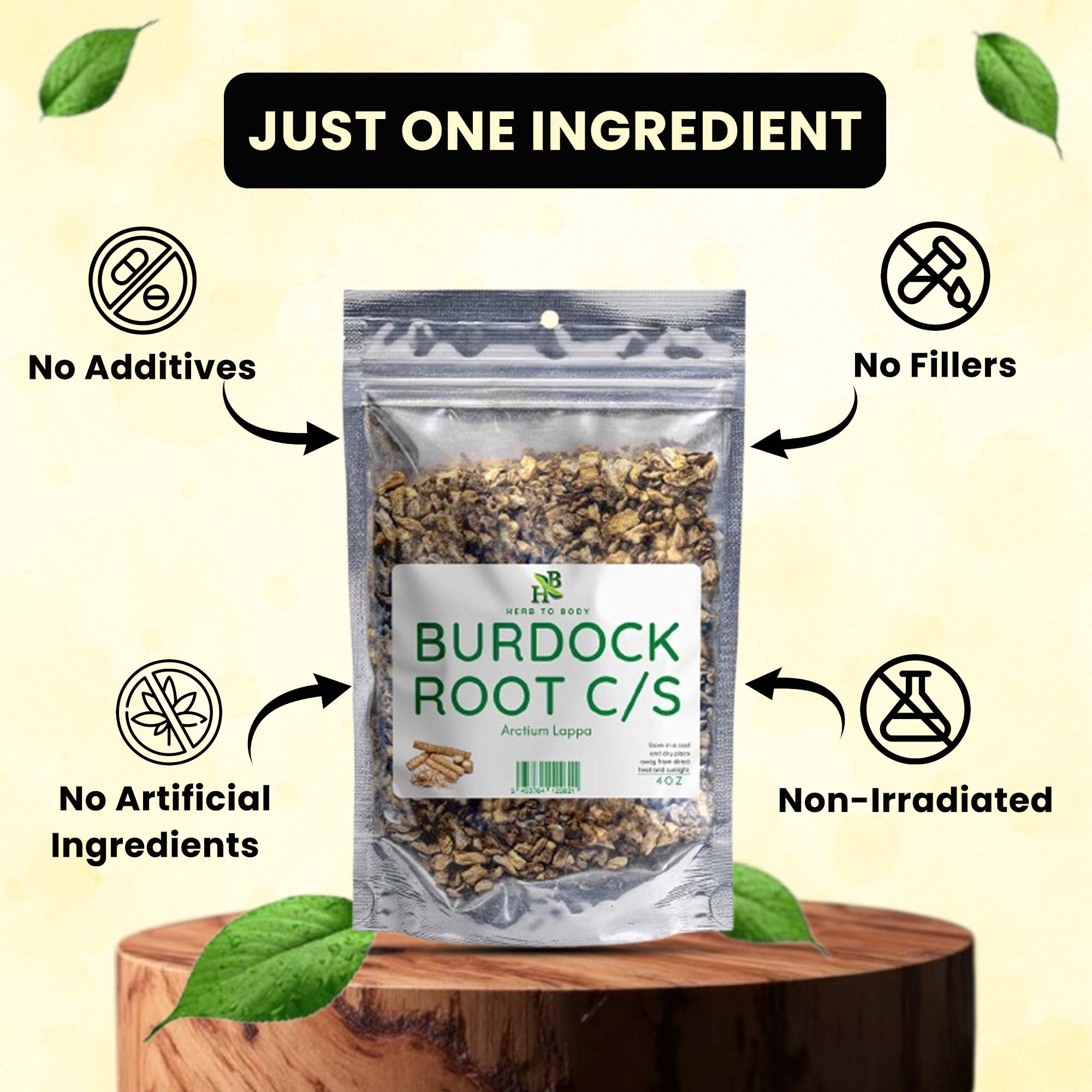 Herb To Body - Burdock Root C/S - 4oz, photo 2 of 8