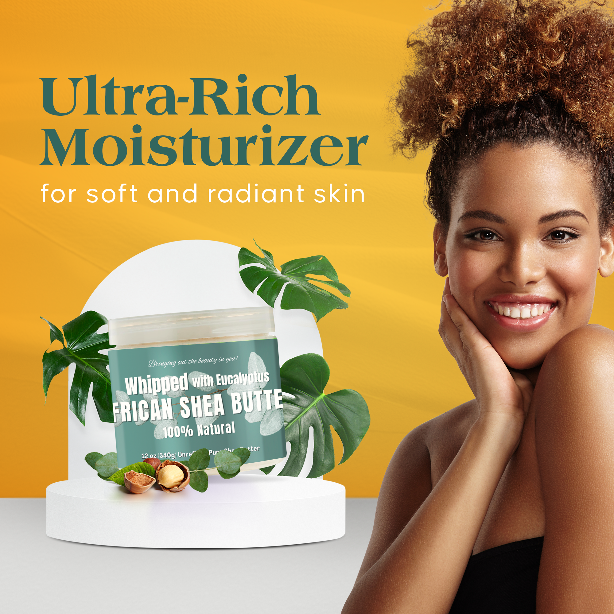 RA Cosmetics | Whipped African Ivory Shea Butter - Eucalyptus, photo 6 of 7