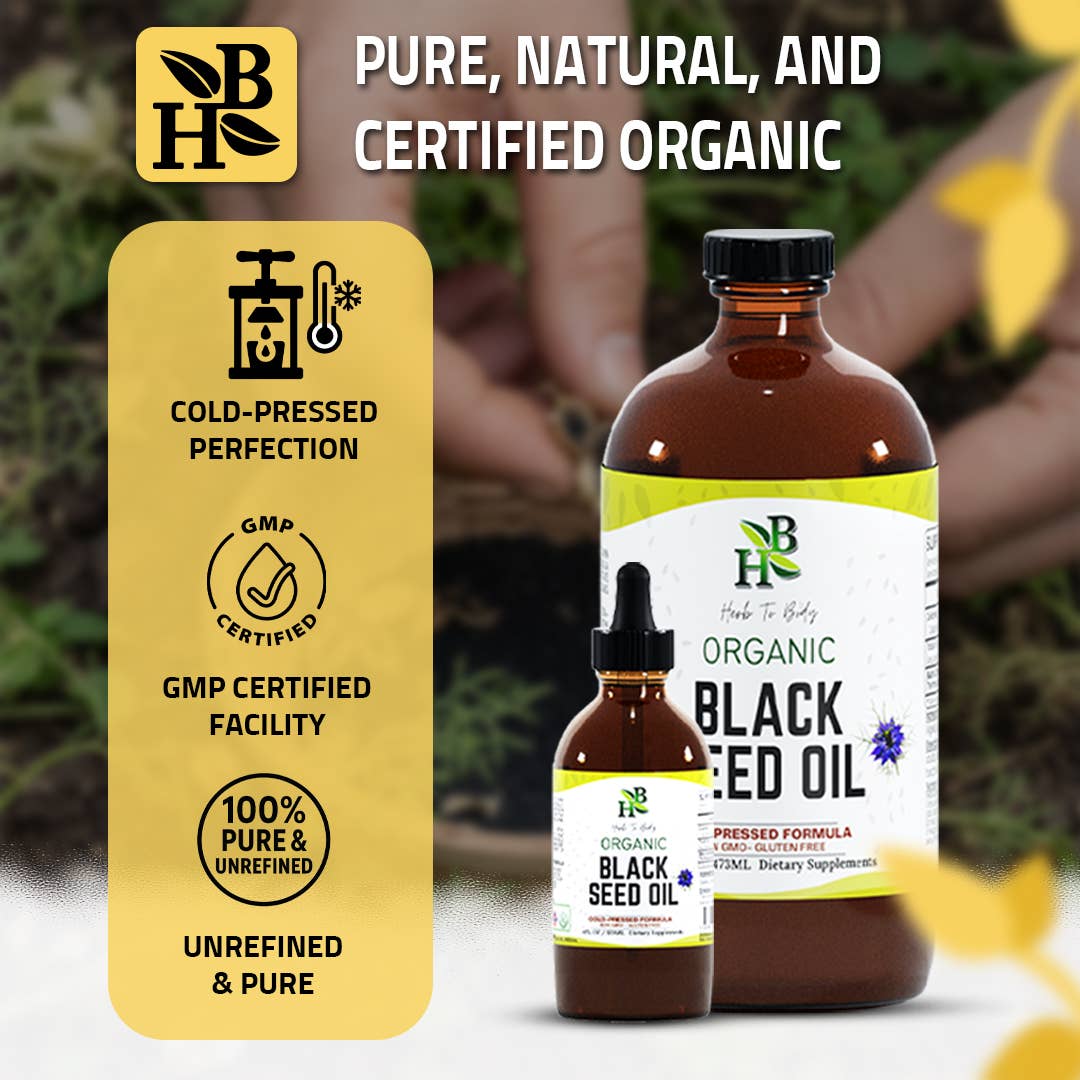 Herb To Body - Organic Black Seed Oil (Cold-Pressed) - Bulk Wholesale Sizes, photo 6 of 8