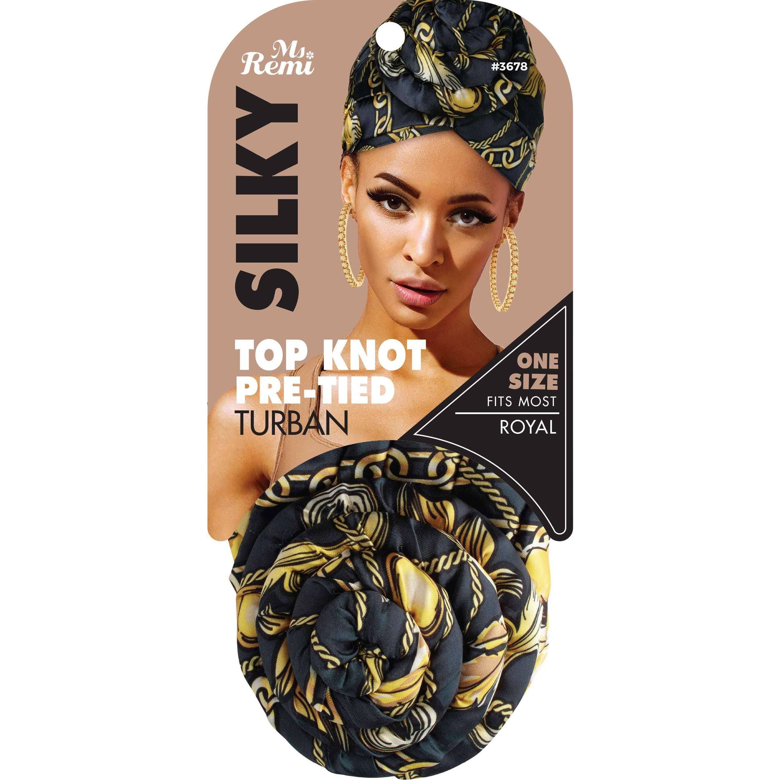 Annie International | Ms. Remi Silky Top Knot Pre-Tied Turban Head Wrap, photo 3 of 5