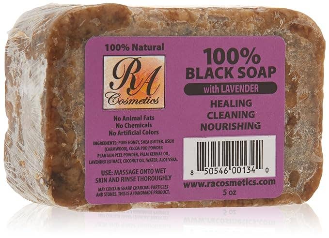 RA Cosmetics - African Black Soap Bar, Lavender - 5oz, photo 2 of 5