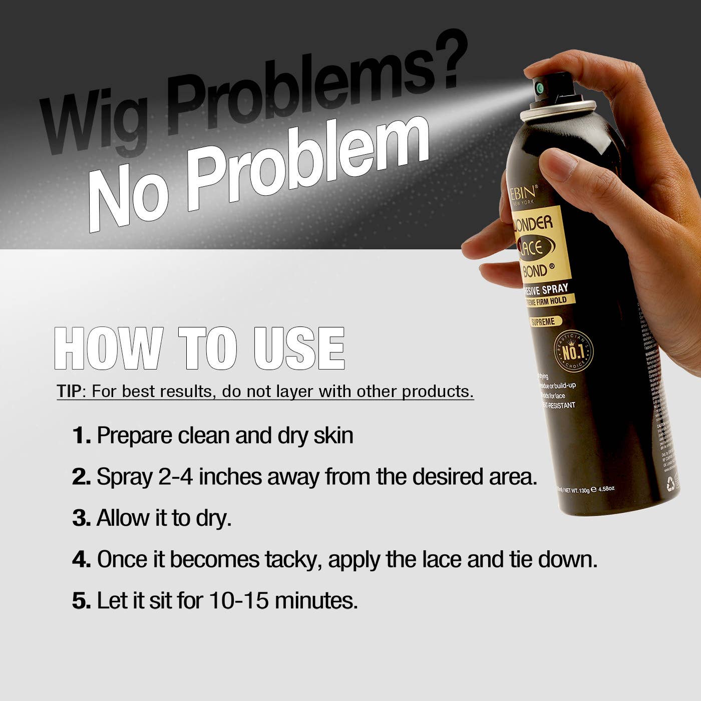 EBIN New York | Wonder Lace Bond Wig Adhesive Spray - Supreme, photo 8 of 8