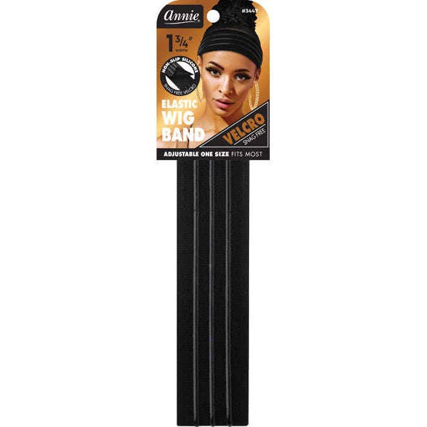 Annie International | Annie Velcro Wig Band 4.5cm Silicone Grip Black