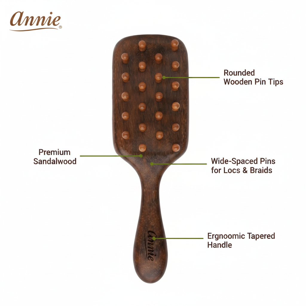 Annie International, Inc. - Annie Loc & Braid Paddle Brush Rectangle, photo 4 of 4