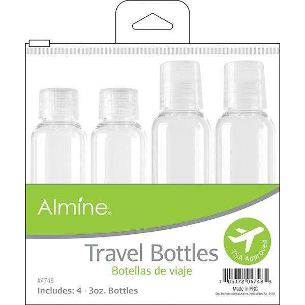 Annie International, Inc. - Almine Travel Bottles in Pouch 3 oz. 4ct