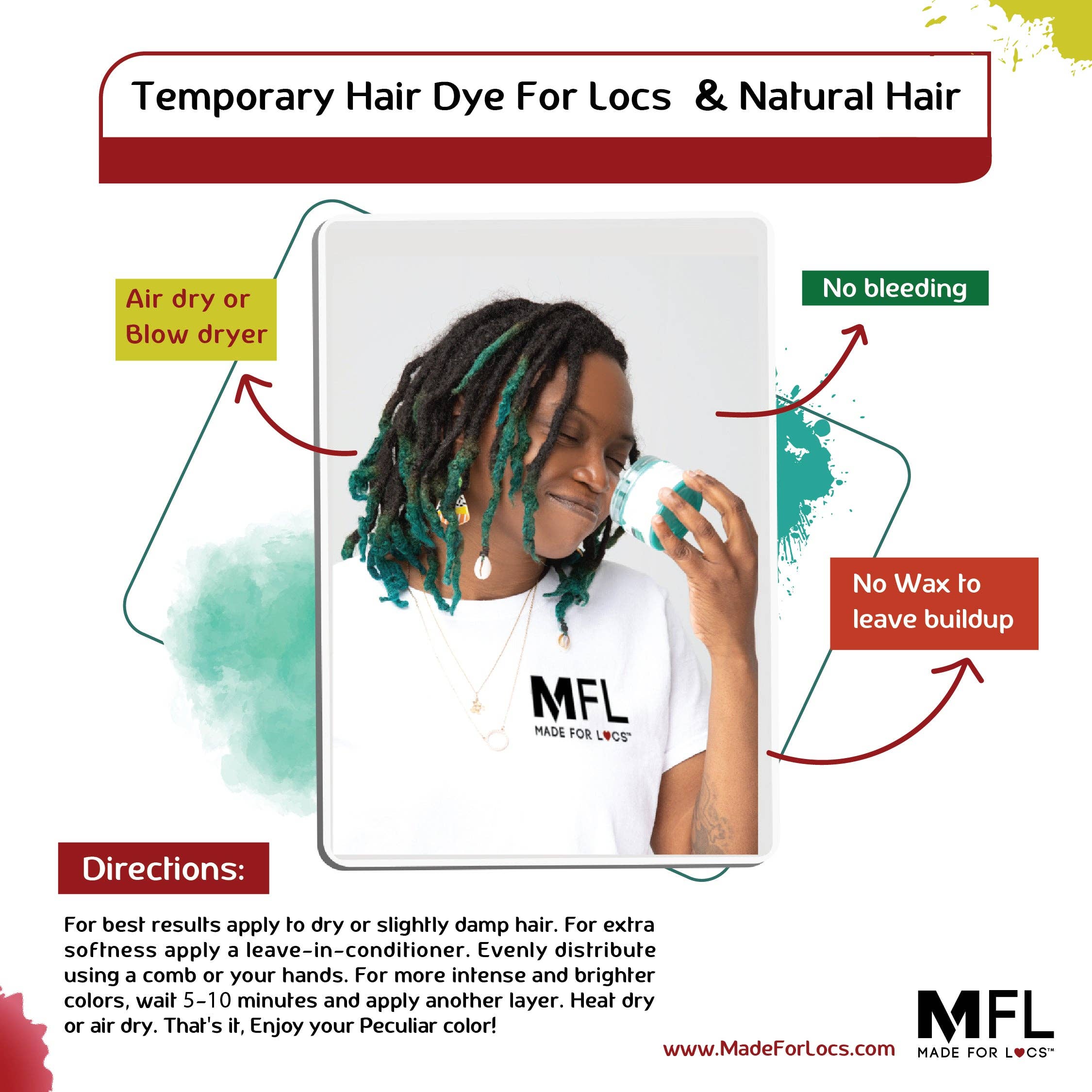 Made For Locs | Temporary Locs Vegan Hair Color Pomade, photo 2 of 8