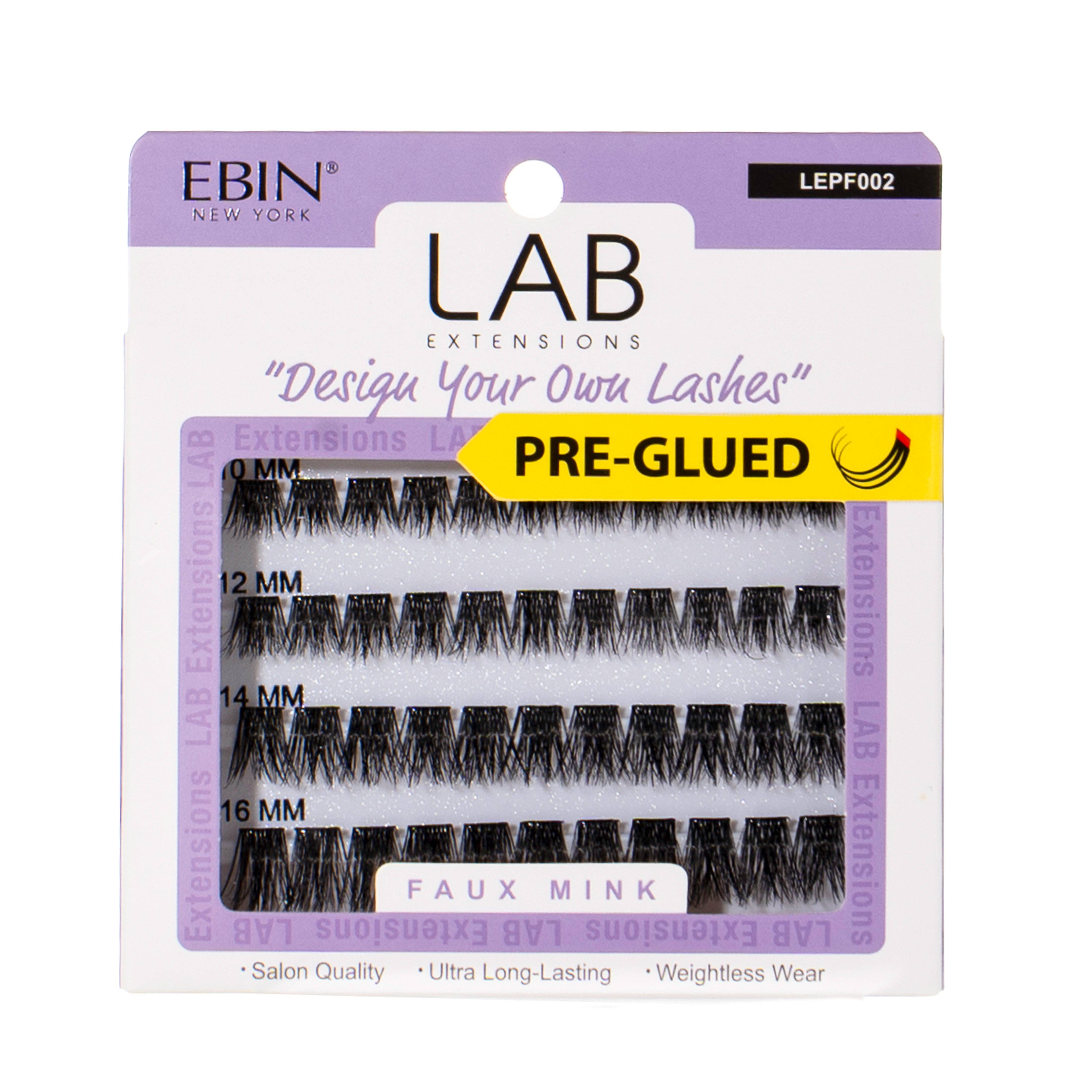 EBIN NEW YORK - LAB EXTENSIONS DIY Cluster Lashes - Faux Mink (Pre-glued), photo 2 of 2