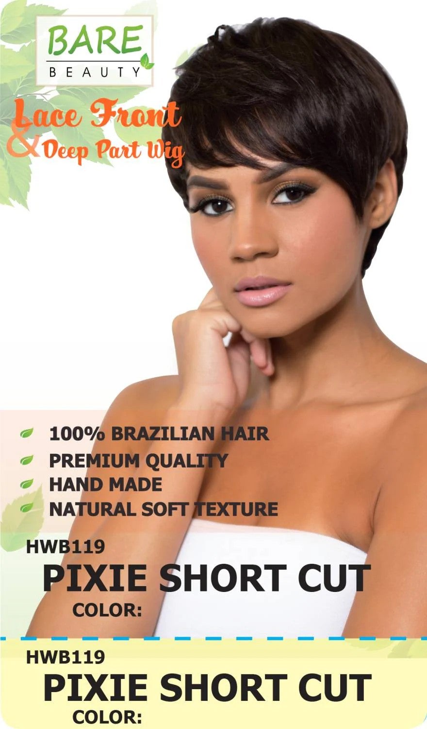 Bare Beauty | Pixie Short Cut 100% Human Hair Wig, photo 2 of 2