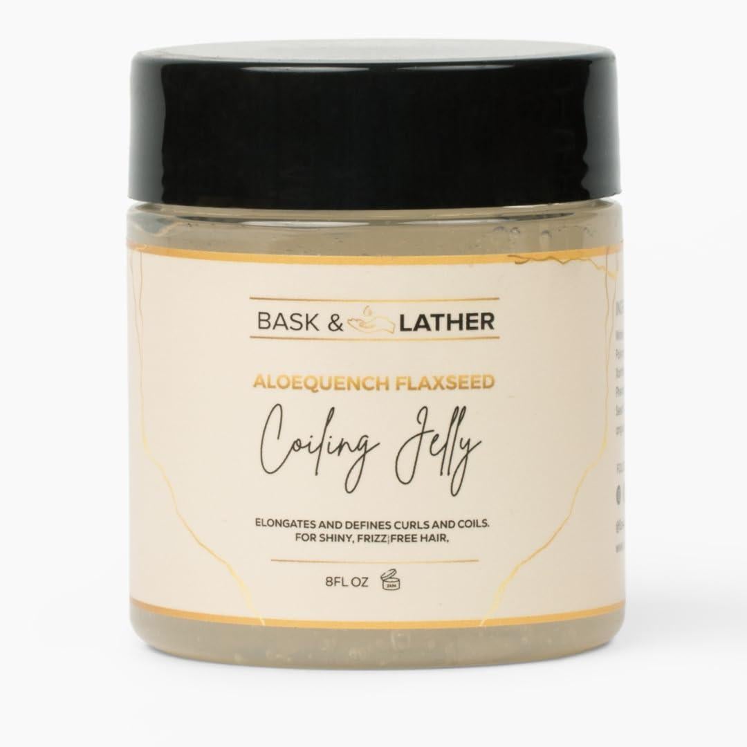Bask & Lather | Aloe Quench Flaxseed Coiling Jelly