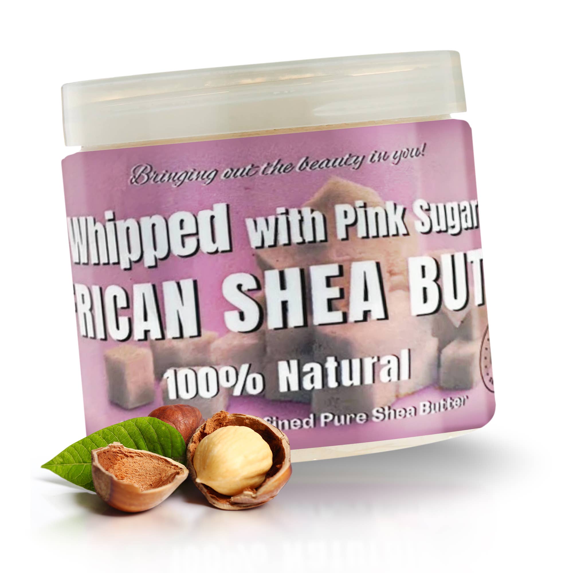 RA Cosmetics - Whipped African Ivory Shea Butter, Pink Sugar - 12oz, photo 1 of 6