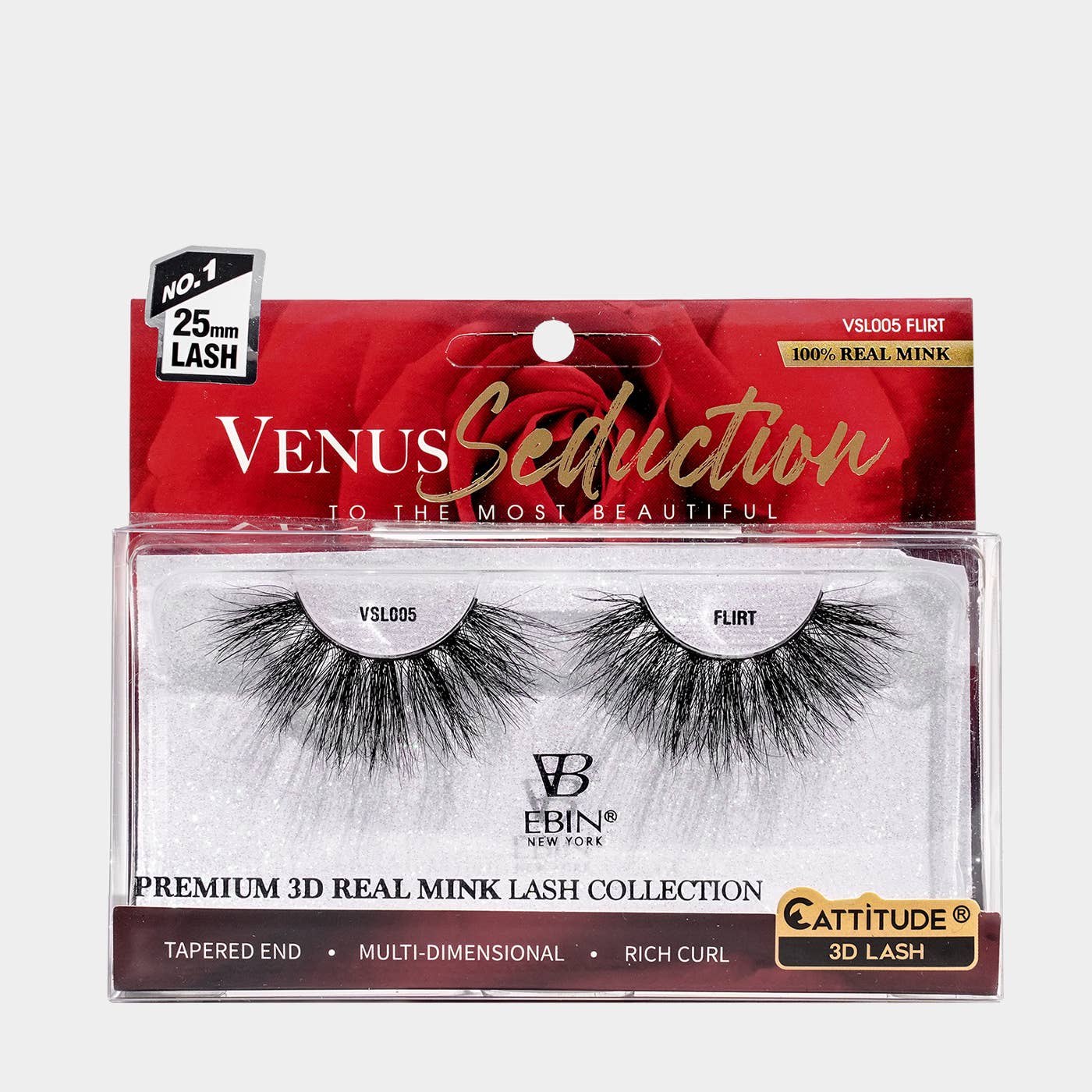 EBIN NEW YORK | Venus Seduction 25mm Real Mink 3D Lashes, photo 8 of 8
