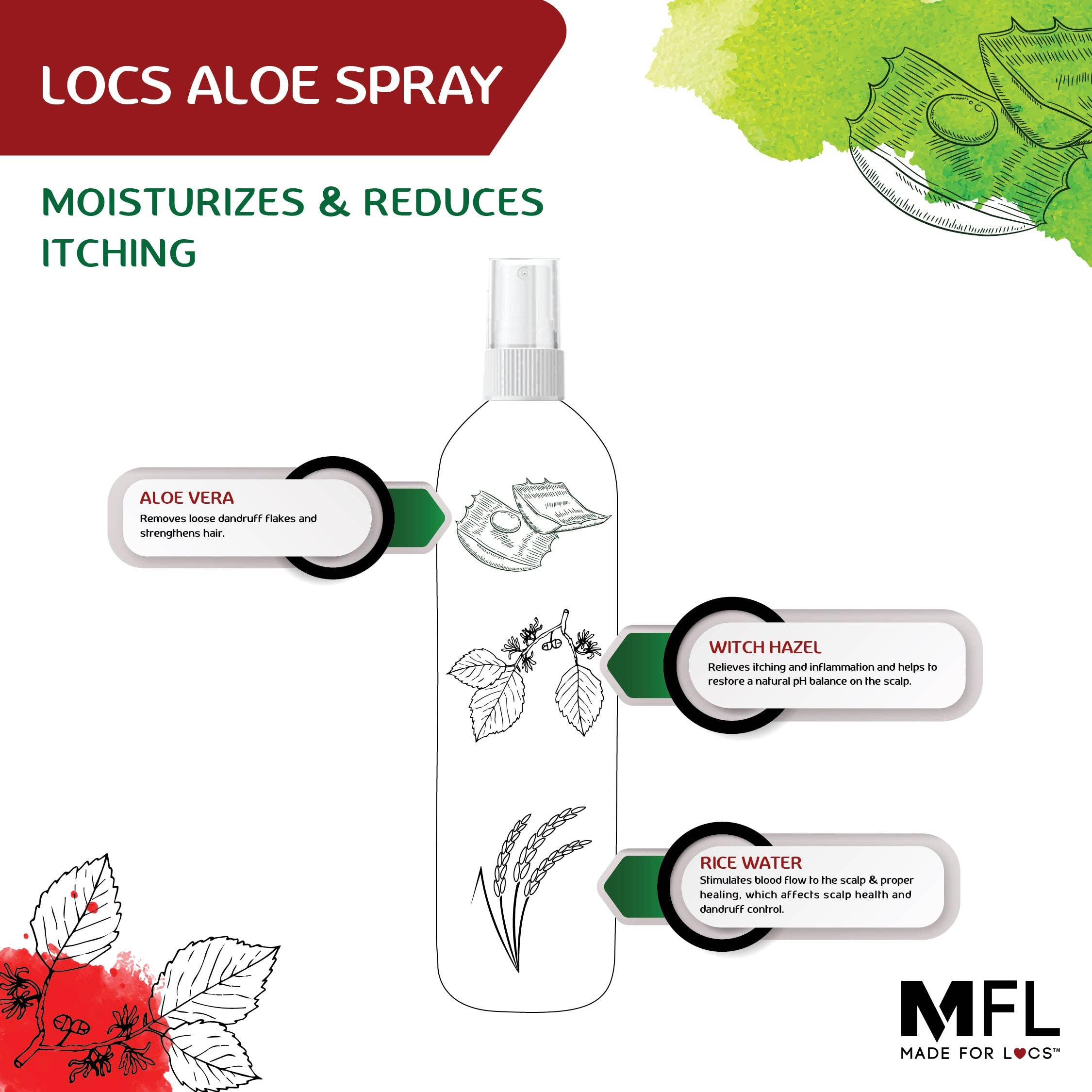 Made For Locs | Locs Vegan Aloe Refresher Spray, photo 4 of 4