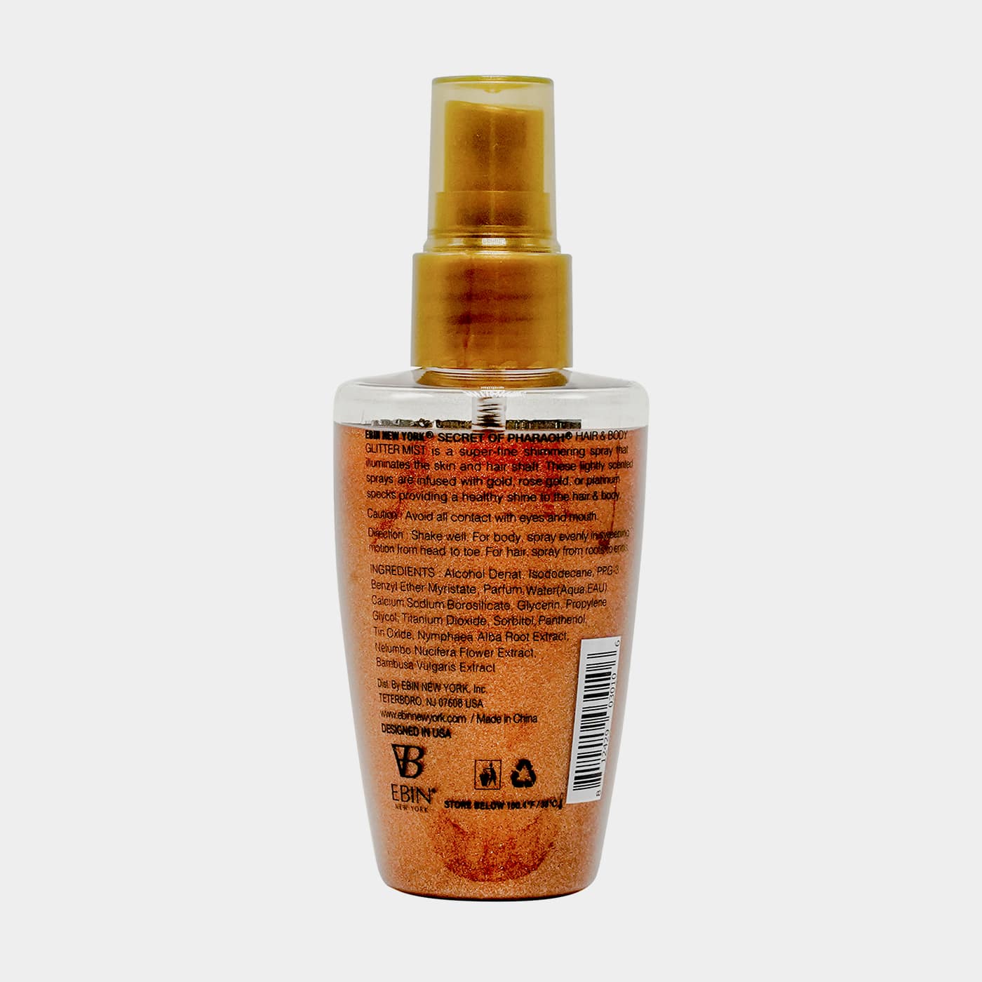 EBIN NEW YORK | Secret of Pharaoh Egyptian Diamond Glitter Mist - Rose Gold, photo 3 of 5