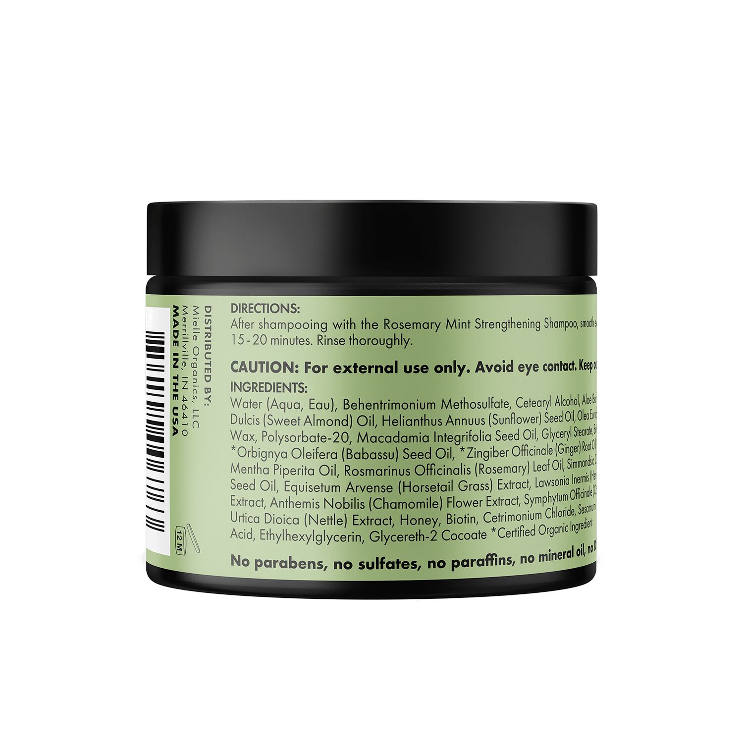 MIELLE | Rosemary Mint Strengthening Hair Masque, photo 2 of 2