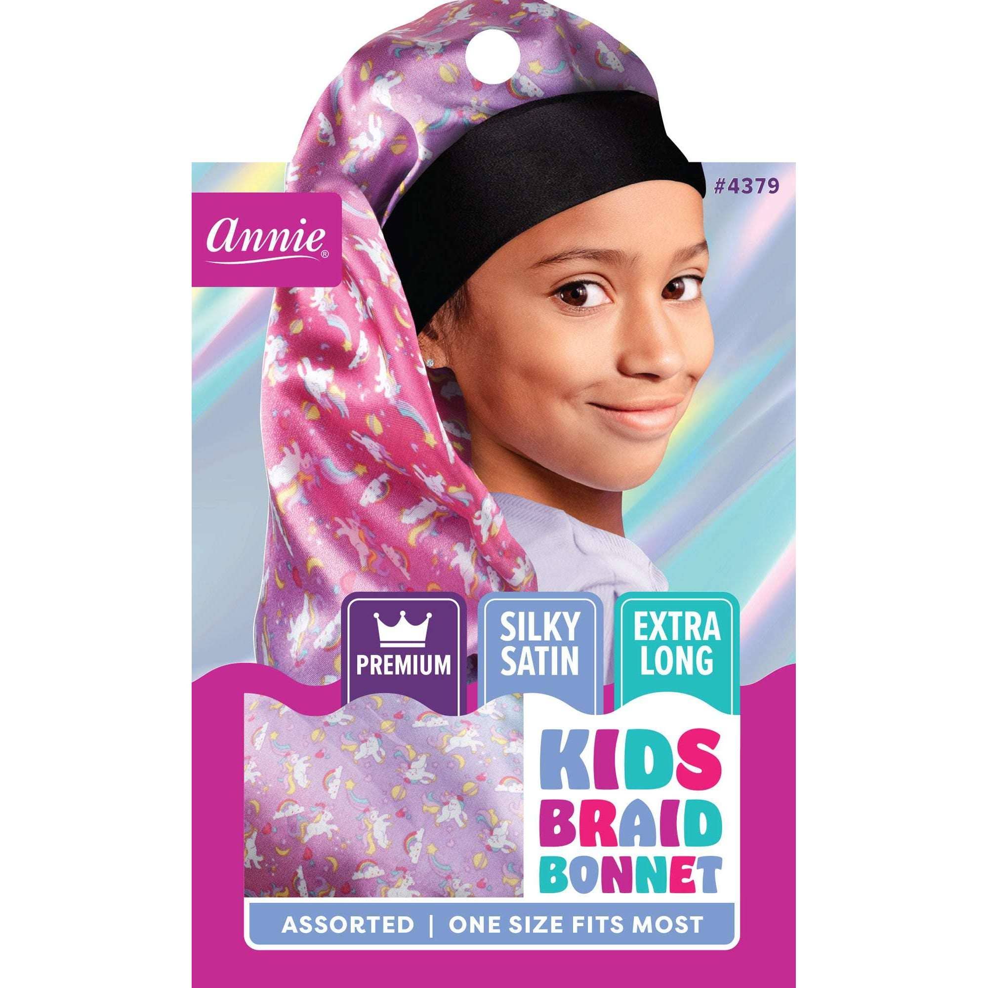 Annie International | Premium Kid's Silky Wide Edge Braid Bonnet Dual Layer, photo 2 of 3