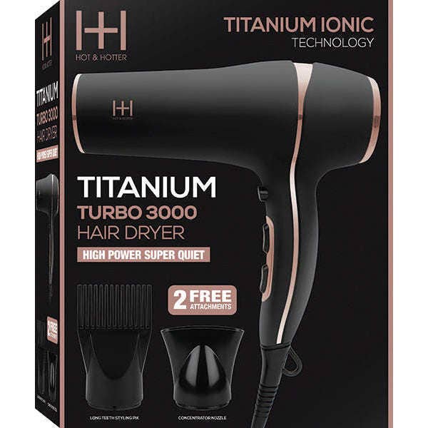 Annie International | Hot & Hotter Titanium Turbo 3000 Hair Dryer, photo 3 of 3