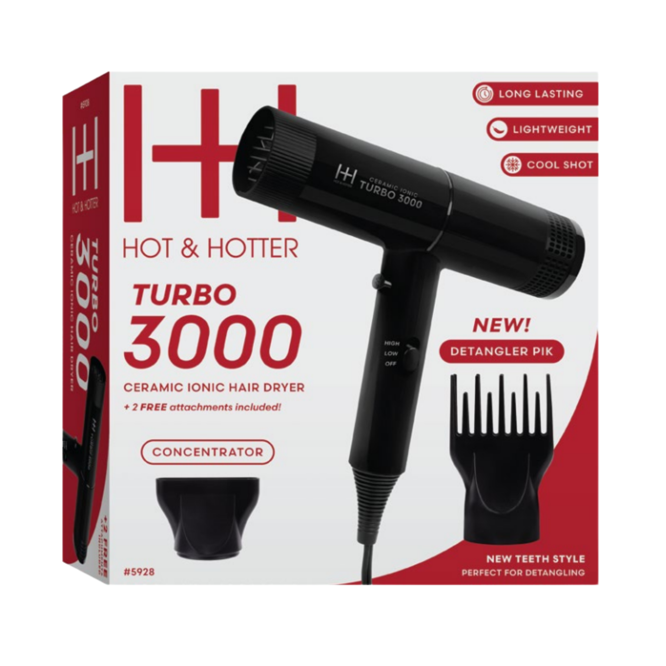 Annie International | Hot & Hotter Ceramic Turbo 3000 Hair Dryer, photo 6 of 6