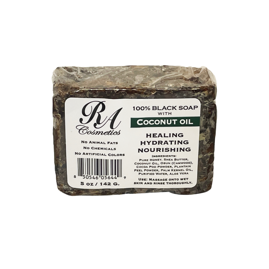 RA Cosmetics - African Black Soap Bar, Coconut Oil - 5 oz, photo 1 of 3