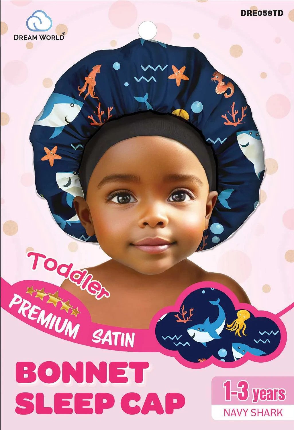 Dream | Toddler Premium Satin Bonnet Sleep Cap