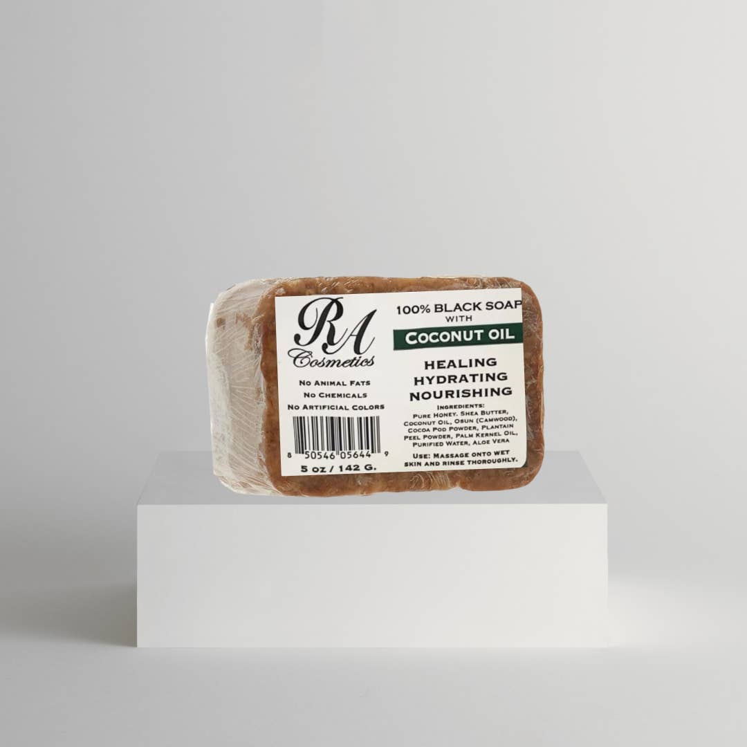 RA Cosmetics - African Black Soap Bar, Coconut Oil - 5 oz, photo 2 of 3