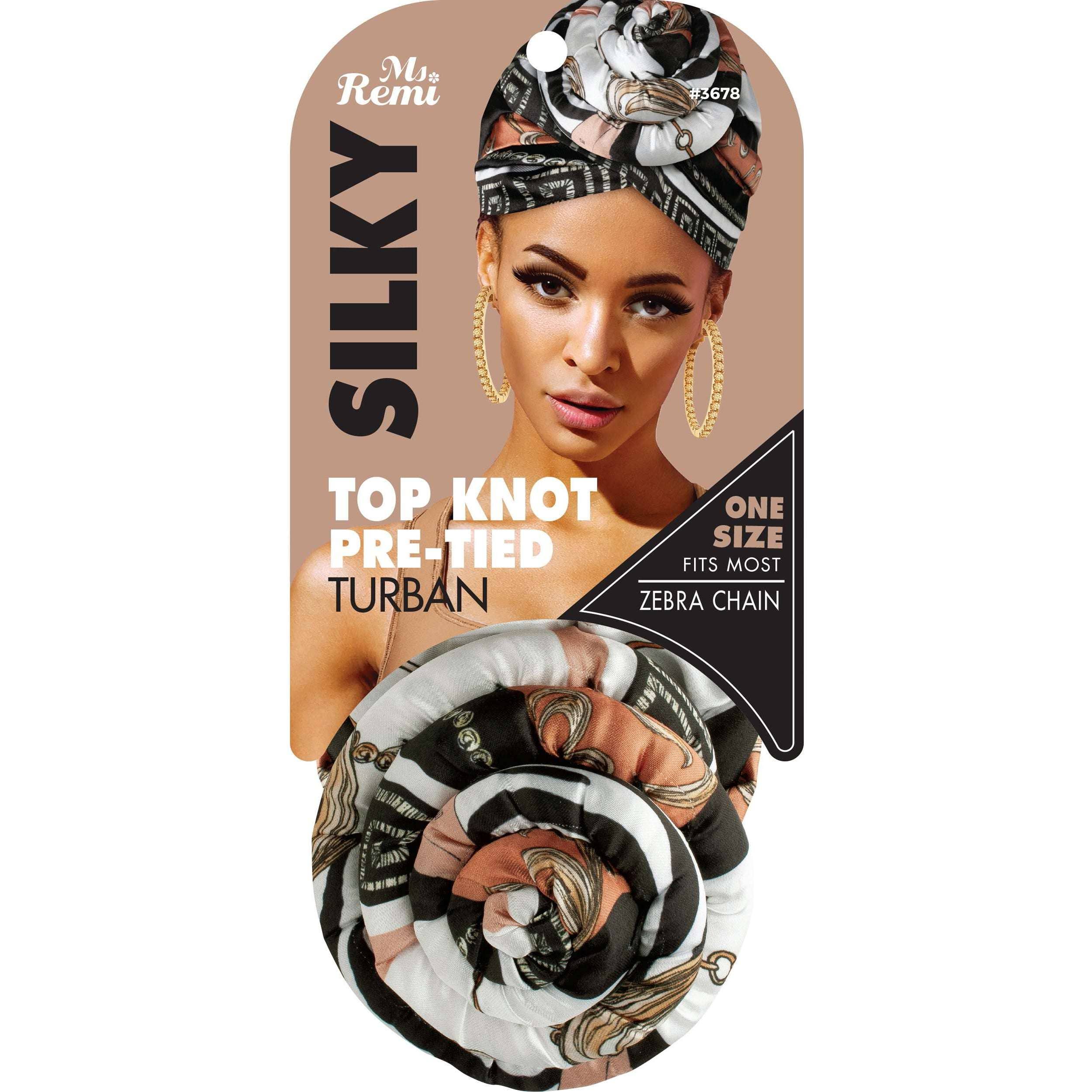 Annie International | Ms. Remi Silky Top Knot Pre-Tied Turban Head Wrap, photo 2 of 5
