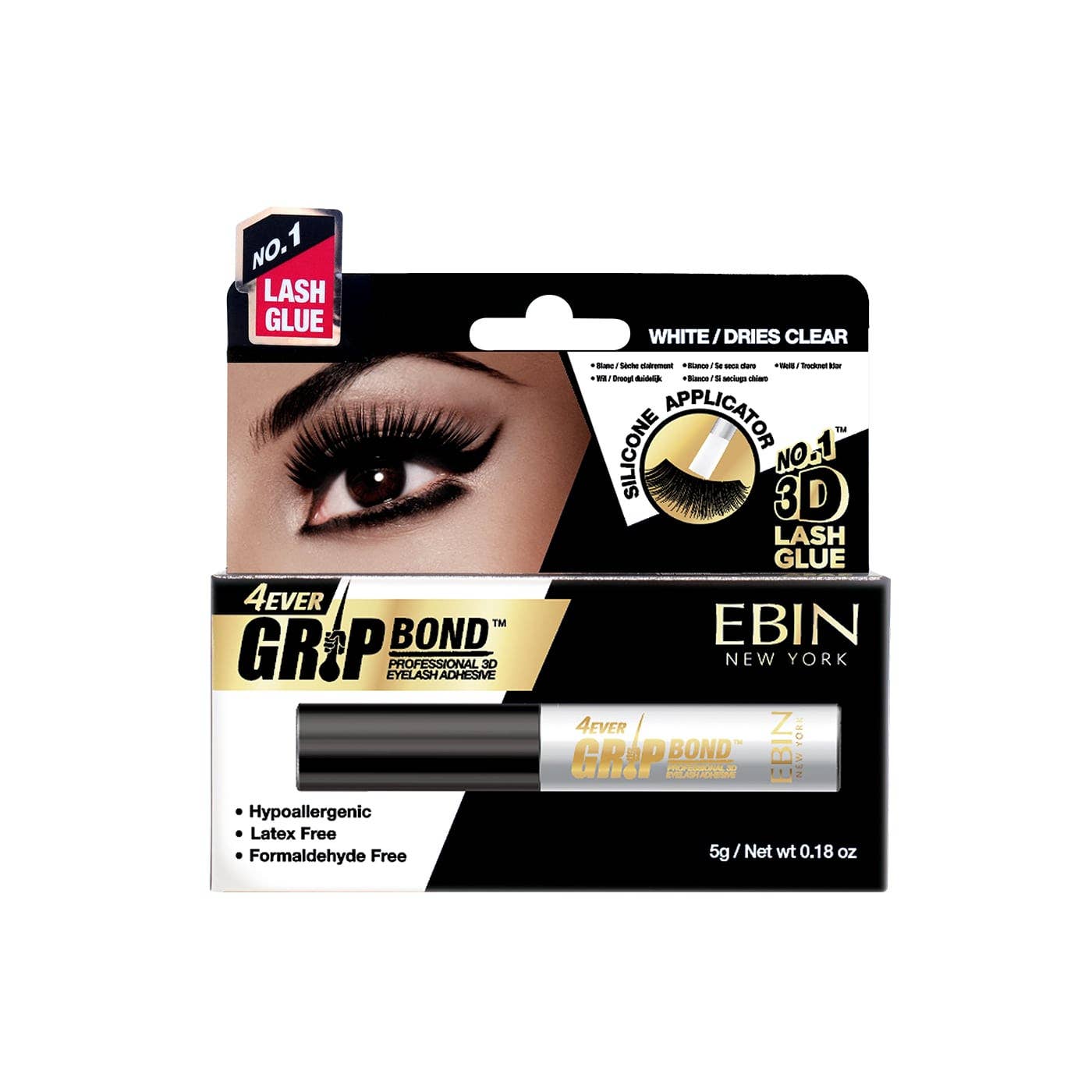 EBIN New York | Grip Bond Latex-Free Lash Adhesive - White, photo 1 of 2