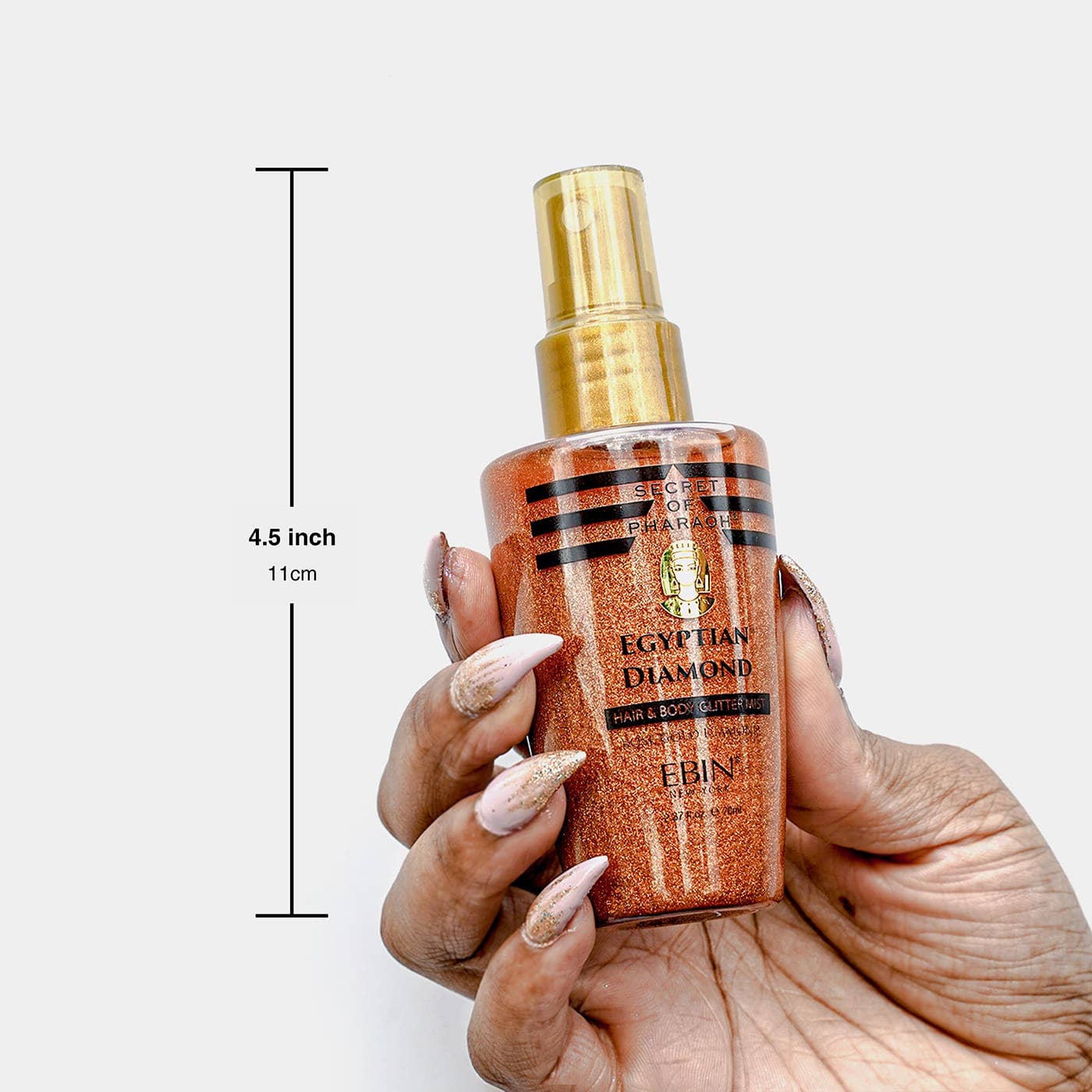 EBIN NEW YORK | Secret of Pharaoh Egyptian Diamond Glitter Mist - Rose Gold, photo 4 of 5