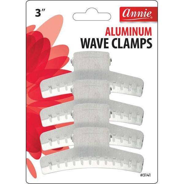 Annie International, Inc. - Annie Aluminum Wave Clamps 3 Inch 4Ct