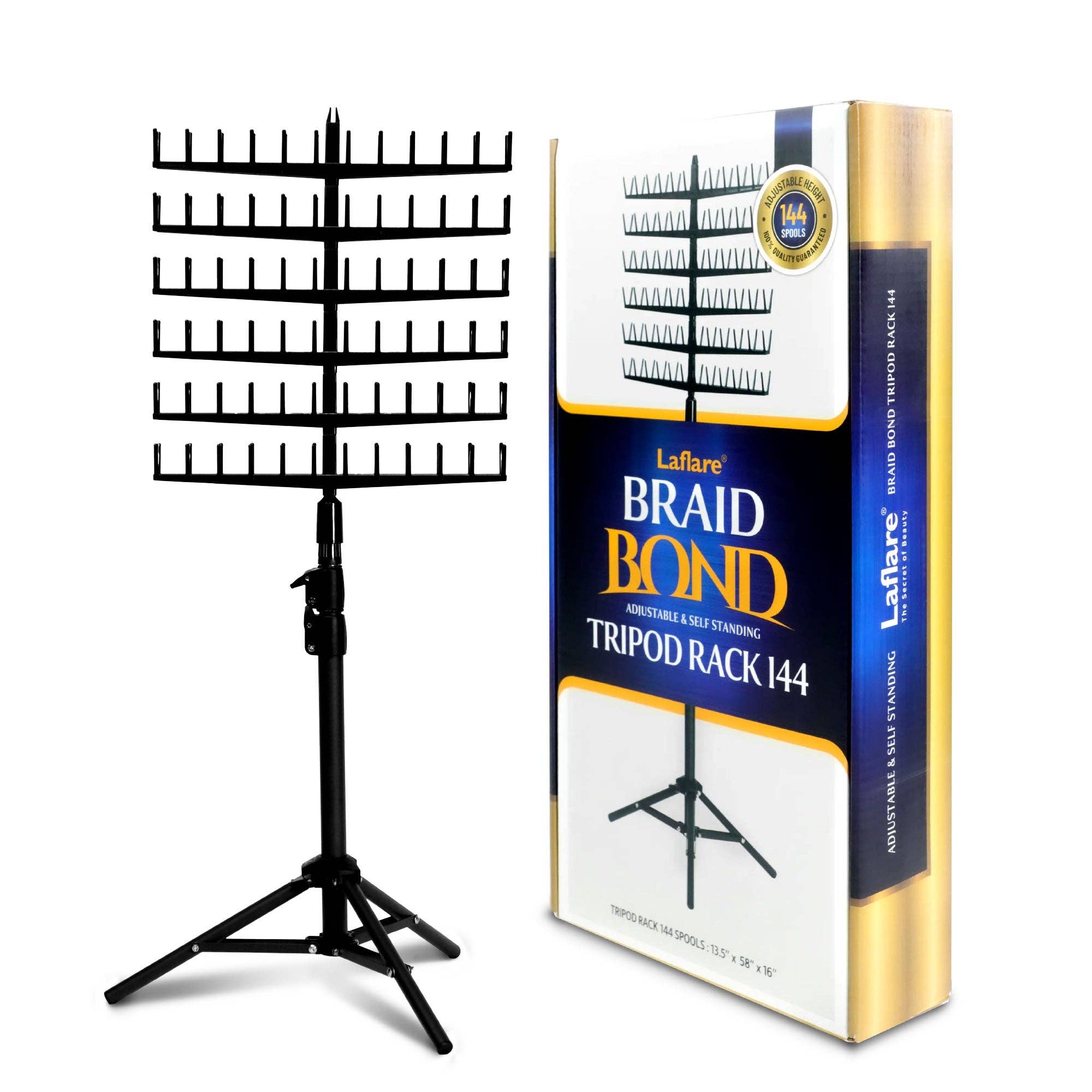 Laflare - Braid Bond Tripod Rack 144 Pegs Braiding Hair Stand, photo 1 of 7