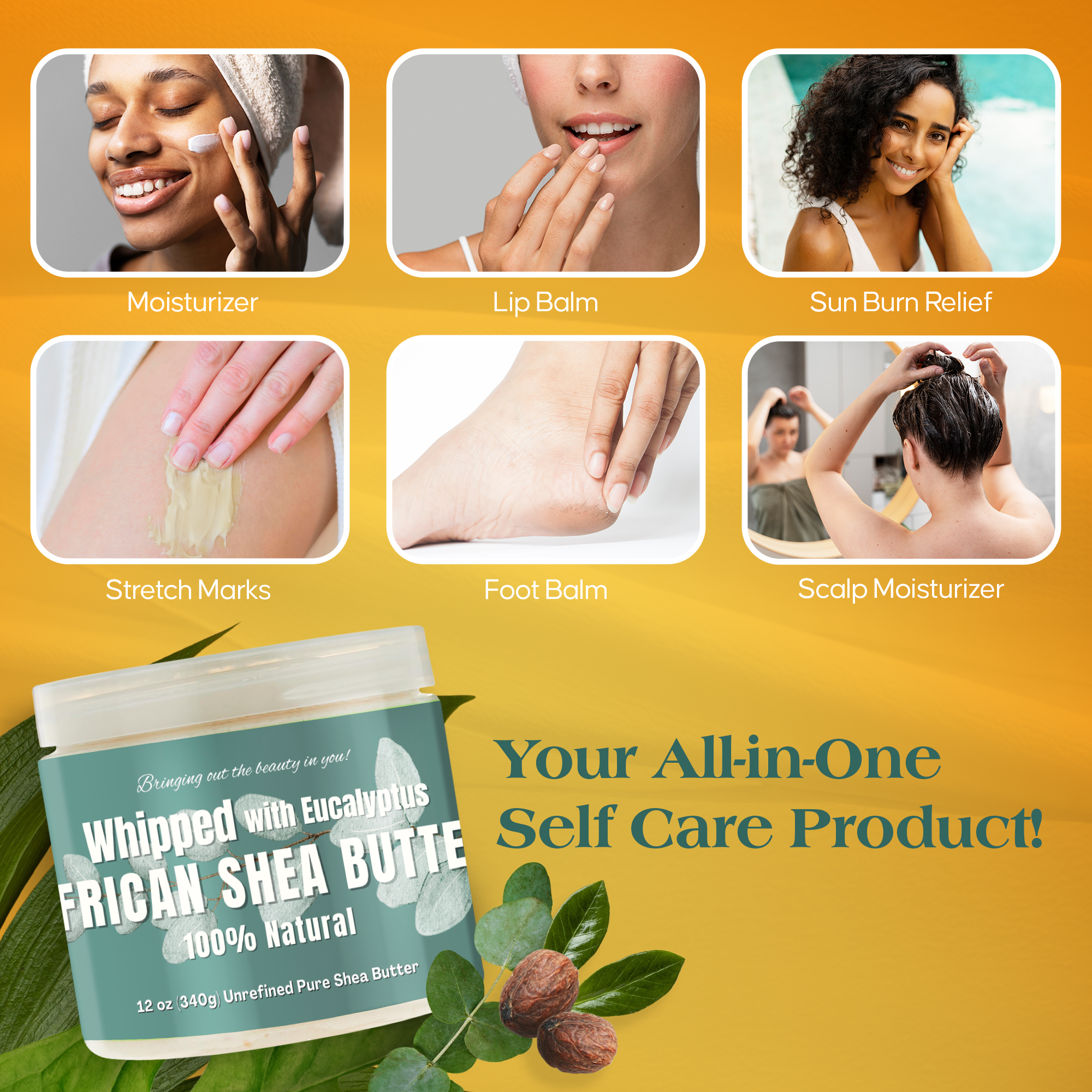 RA Cosmetics | Whipped African Ivory Shea Butter - Eucalyptus, photo 4 of 7