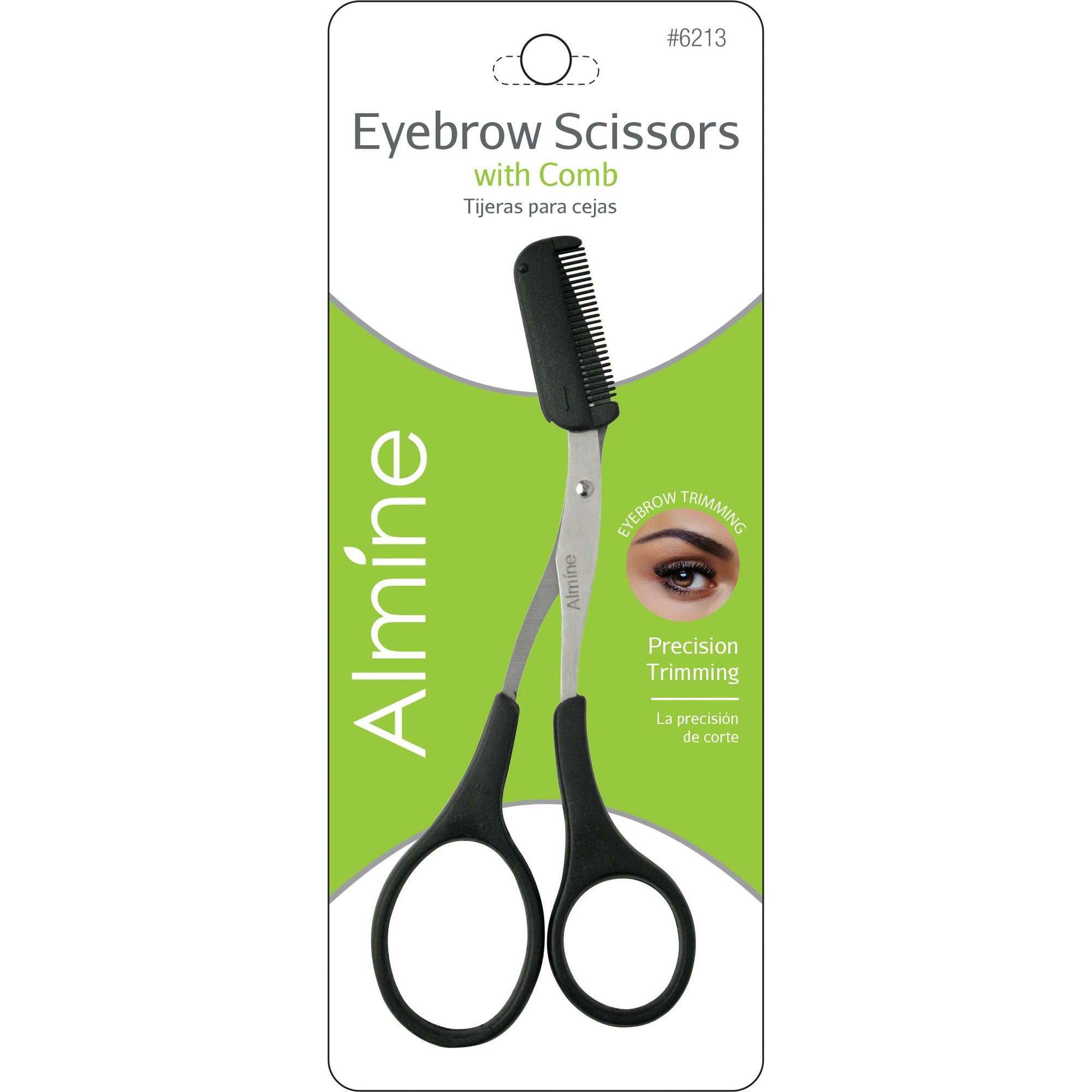 Annie International, Inc. - Almine Brow Scissor with Comb, 1 Count, Silver