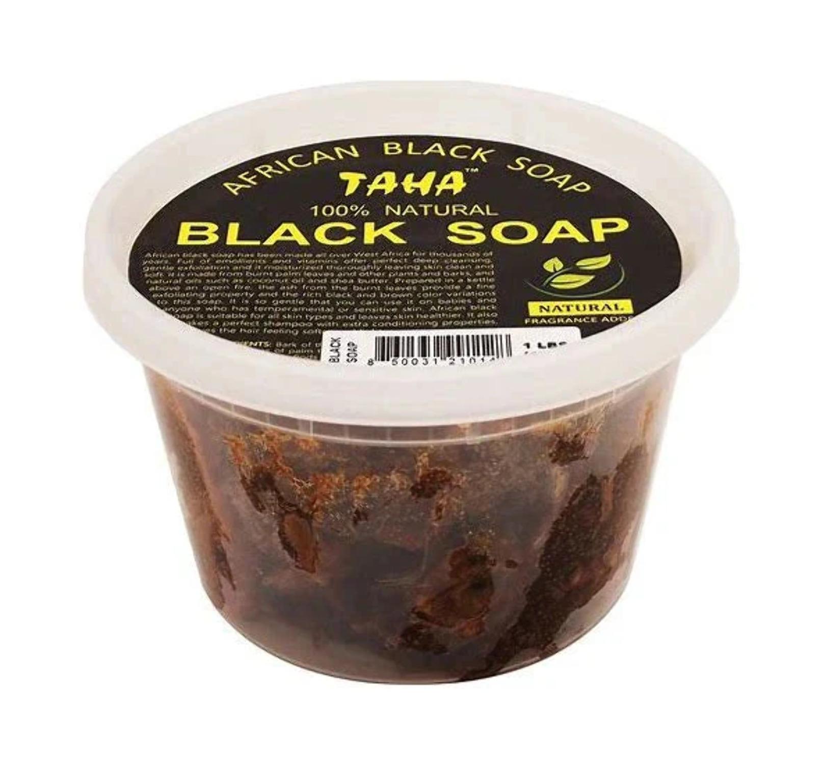 TAHA | 100% African Black Soap - Natural [Tub]
