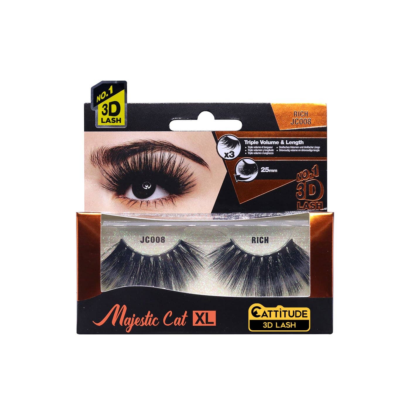 EBIN NEW YORK - Rich - Majestic Cat 25mm 3D Lashes, photo 2 of 2