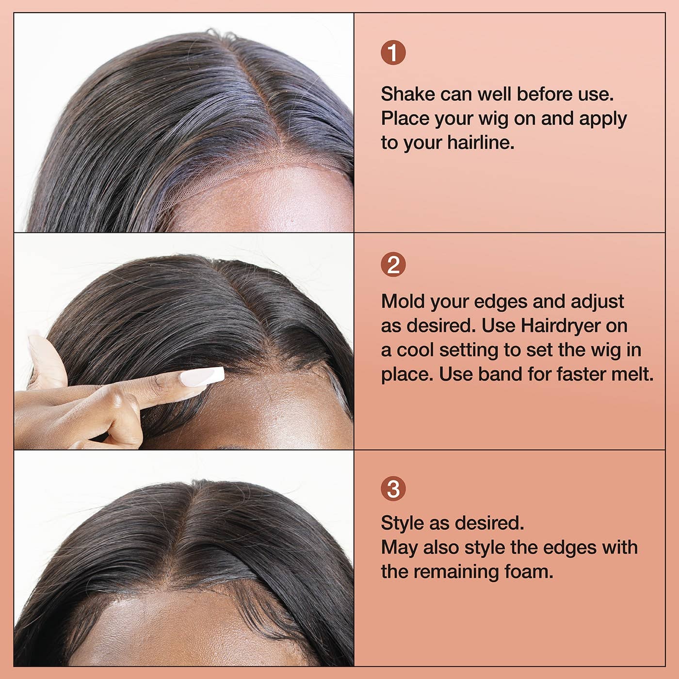 EBIN NEW YORK | Wonder Lace Bond Glueless - Lace Melt Mousse, photo 7 of 8