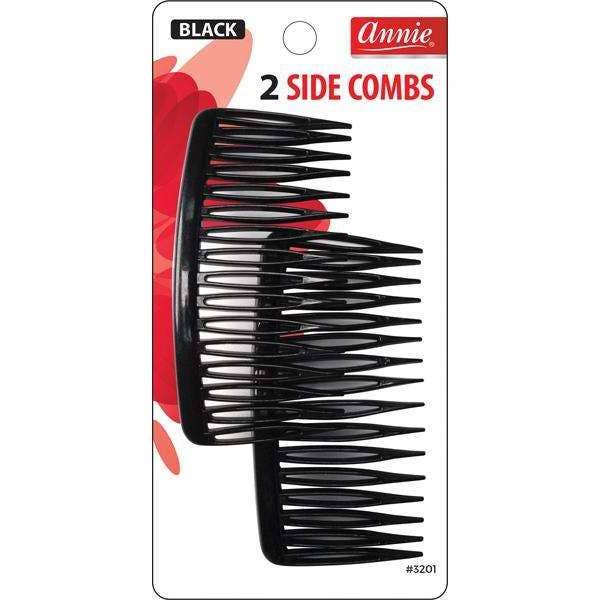 Annie International | Side Combs Large 2 Ct Black