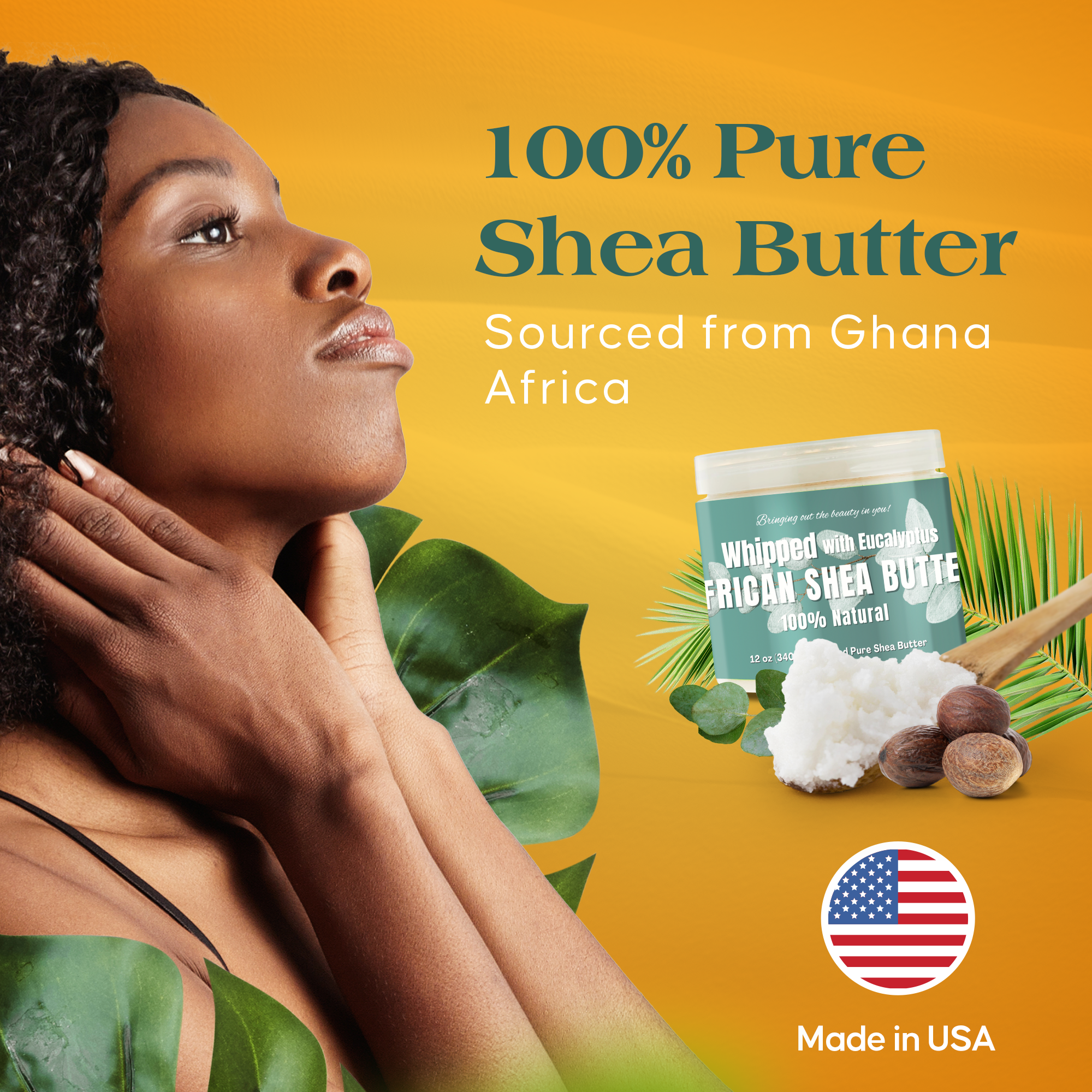 RA Cosmetics | Whipped African Ivory Shea Butter - Eucalyptus, photo 5 of 7